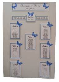 A2 Butterfly Wedding Seating Plan Many Colours Available