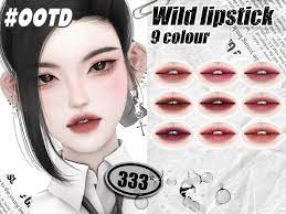 the sims resource 333 wild lipstick