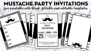 Leave a reply blank party invitation template cancel reply. Free Printable Mustache Party Invitations Blank Editable Templates Lovely Planner