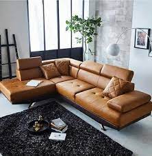 4 seater l shape leather sofa set