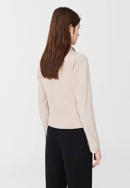 Mango Phoebe Leather Jacket Ice Grey Women Wholesale Online