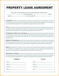 Commercial Property Lease Agreement Free Template Home