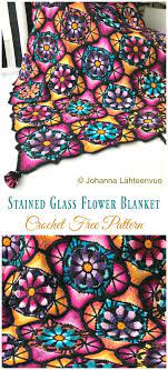 Stained Glass Flower Blanket Crochet