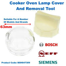 bosch oven lamp cover glass removal