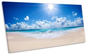 Sunset Beach Paradise Panorama Canvas