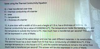 Thermal Conductivity Equation