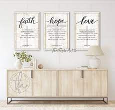 Verse Faith Hope Love Signs Wall