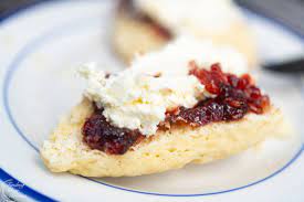homemade scones and clotted cream