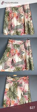 United Colors Of Benetton Linen Floral Skirt United Colors