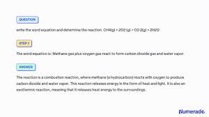 Combustion Of Methane Ch4 G