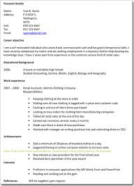 Free Resume Examples   Job Type  Career Level and Industry Best Example Of Simple Cv Classy   Resume CV Cover Letter
