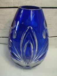 Clear Bohemian Lead Crystal 10 Vase