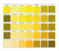 Free 6 Sample Pantone Color Charts In Pdf Word