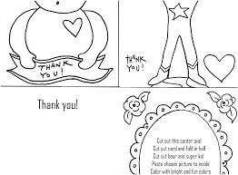 Printable Coloring Thank You Cards Pages Easy Card Thinking Of
