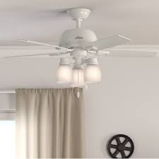 Shop Hunter 44 Donegan Ceiling Fan With Led Light Kit And Pull Chain White Overstock 12477286