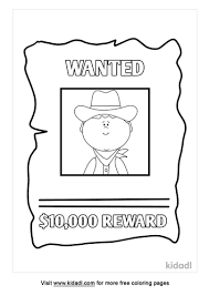 Capture those most wanted bandits for your party or rodeo by customizing this line art wanted poster with a photo or sketch and description plus reward amount offered by your deputy sheriff and posse. Western Round Up Banner Coloring Pages Free Emojis Shapes Signs Coloring Pages Kidadl