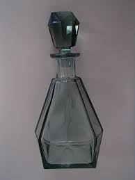 Art Deco Blue Green Carafe 1930s For