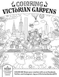 coloring victorian gardens victorian