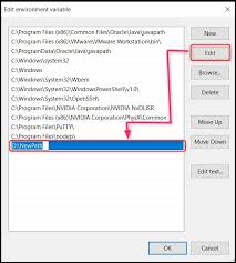 how to add or edit windows path for