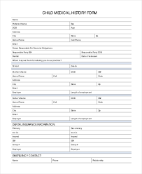 Sample Health History Forms Serpto Carpentersdaughter Co