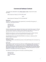 Commercial Sublease Contract Pdf Templates Jotform