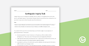 The newspaper reports teaching pack. Earthquake Inquiry Task Newspaper Report Teaching Resource Teach Starter
