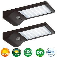 Shop For Led Solar Motion Sensor Light Outdoor 2 Pack Security Motion Activated Wall Lights With Mounting Poles For Gutter Patio Garden Path Waterproof Cordless Exterior Foodlights Matt Black At Wholesale Price