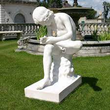 Spinario Marble Garden Statue