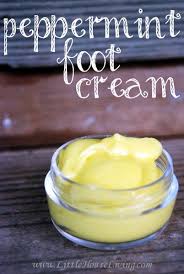 peppermint foot cream to refresh tired