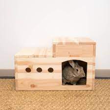 la cabane duplex en bois pour lapins