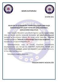 Trabzon Emniyet Müdürlüğü on Twitter: "HALKI KİN VE DÜŞMANLIĞA TAHRİK VEYA  AŞAĞILAMA SUÇU KAPSAMINDA PAYLAŞIM YAPAN BİR ŞAHIS HAKKINDA SORUŞTURMA  BAŞLATILDI https://t.co/kAr6cdcqnB" / Twitter