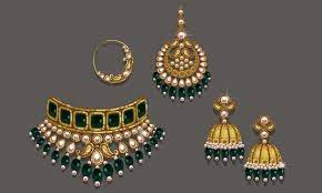 premium vector indian bridal jewelry set