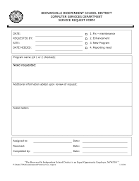 Service Request Form Template 1 Computer Service Words