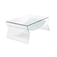 Bent Glass Coffee Table With Shelf 1 2