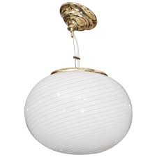 Venini Swirled Murano Glass Globe Light