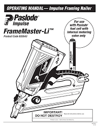 paslode framemaster li manualzz