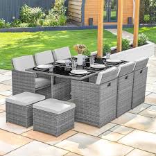 Harrier Cube Rattan Dining Sets 3