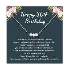 30th birthday necklace gifts for women