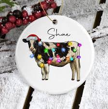 cow ornament cow gifts christmas