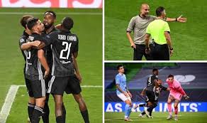 City are comfortably second in the table and not much to play for as far as league season is concerned but they do have small matter of fa cup and champions league still to resume. Man City 1 3 Lyon Moussa Dembele Double Stuns City After Raheem Sterling Horror Miss Football Sport Express Co Uk