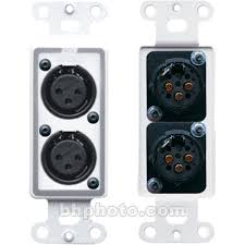 xlr2f decora wall plate with dual xlr