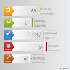 Vector Horizontal Bar Chart Infographic With Arrow And Icon