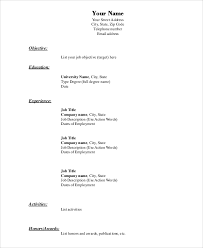 Divide your cv into legible sections: Free 9 Simple Resume Format In Ms Word Pdf