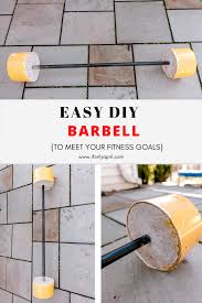 cement barbell diy home gym equipment