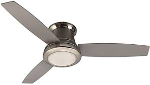 nickel flush mount ceiling fan