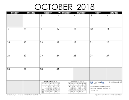 I Just Downloaded A Simple October 2018 Calendar From