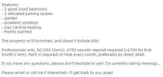 Dss Tenant Not Happy With My Advert