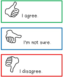 I Agree I Disagree Hand Signal Chart