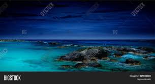 Night Sea Ocean Image Photo Free Trial Bigstock