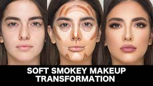 soft smokey makeup transformation by